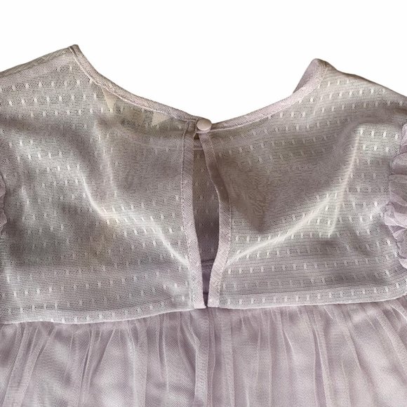 Miss Selfridge Pastel Purple Sheer Romantic Top - Picture 5 of 7